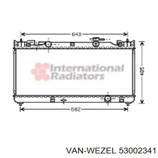 Радиатор 53002341 VAN Wezel