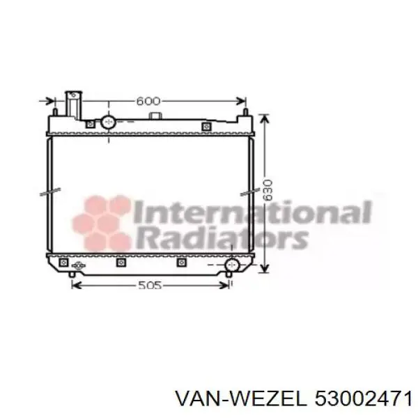 Радиатор 53002471 VAN Wezel