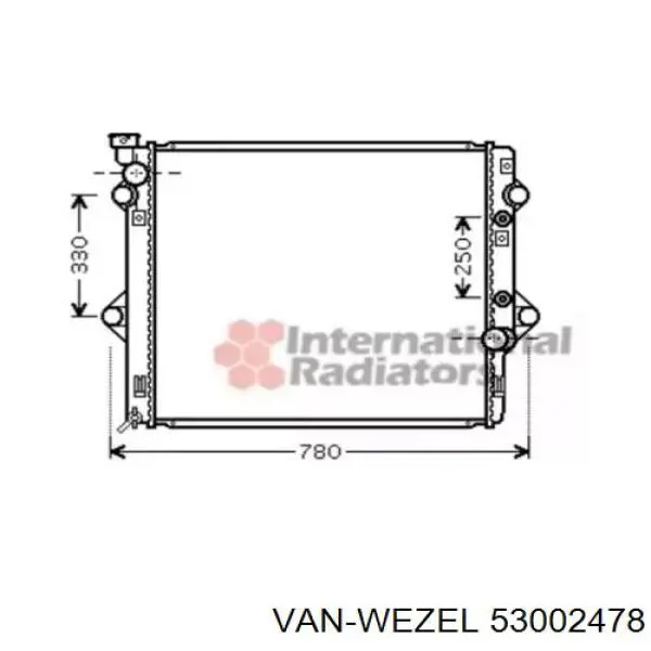 Радиатор 53002478 VAN Wezel