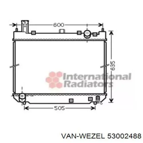 Радиатор 53002488 VAN Wezel