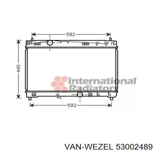 Радиатор 53002489 VAN Wezel