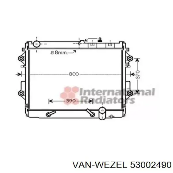 Радиатор 53002490 VAN Wezel