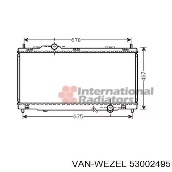 Радиатор 53002495 VAN Wezel