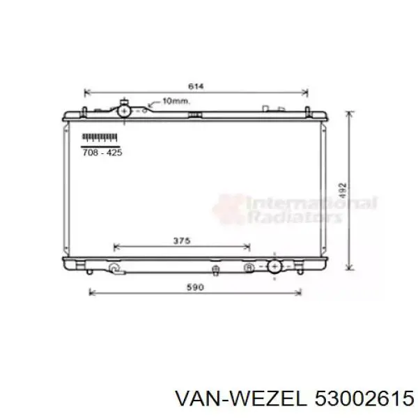 Радиатор 53002615 VAN Wezel