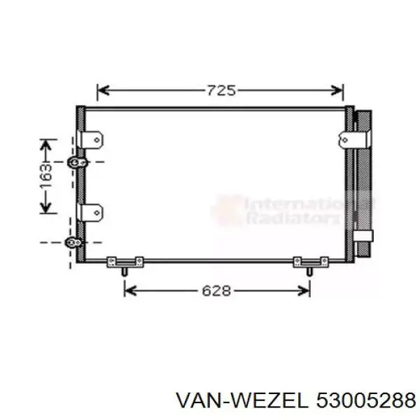 Радиатор кондиционера 53005288 VAN Wezel