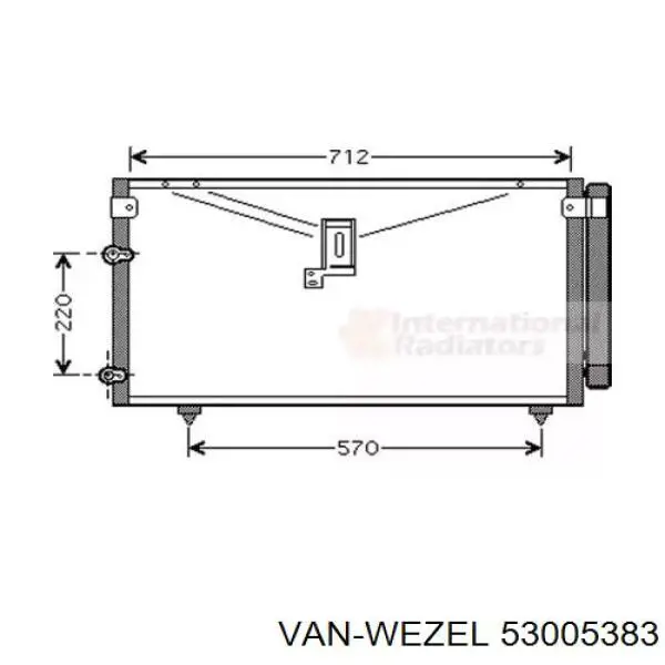 53005383 VAN Wezel радиатор кондиционера
