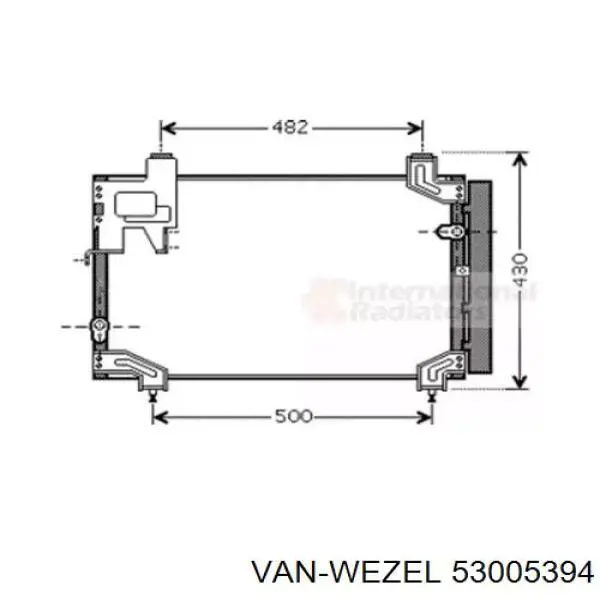 Радиатор кондиционера 53005394 VAN Wezel