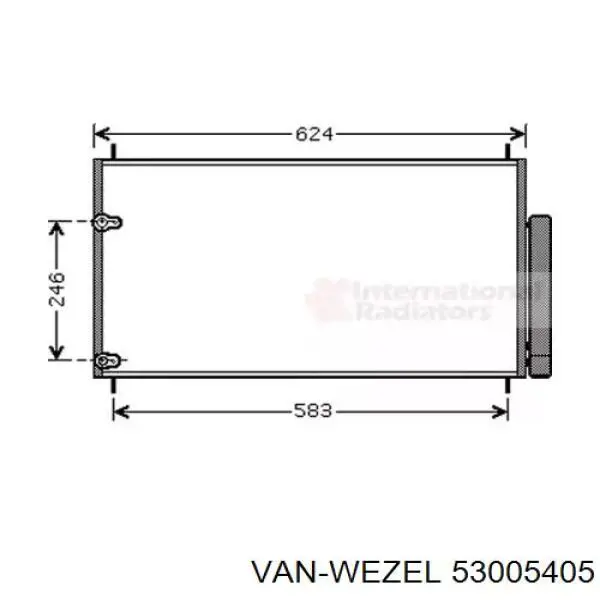 53005405 VAN Wezel радиатор кондиционера