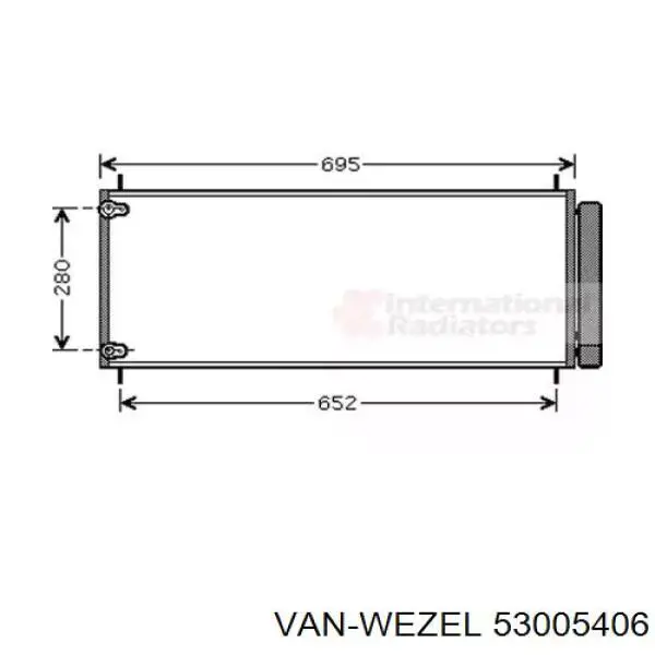 53005406 VAN Wezel радиатор кондиционера