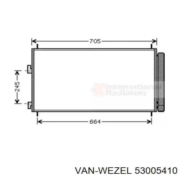 53005410 VAN Wezel радиатор кондиционера