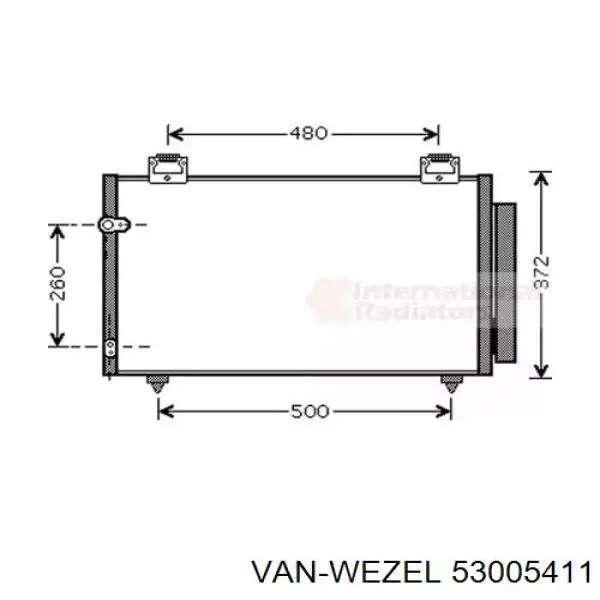 Радиатор кондиционера 53005411 VAN Wezel