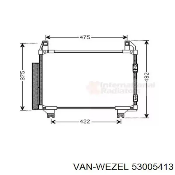 Радиатор кондиционера 53005413 VAN Wezel