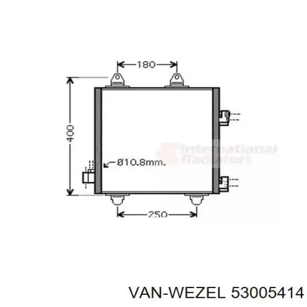 Радиатор кондиционера 53005414 VAN Wezel