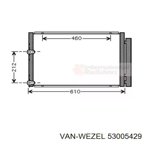 Радиатор кондиционера 53005429 VAN Wezel