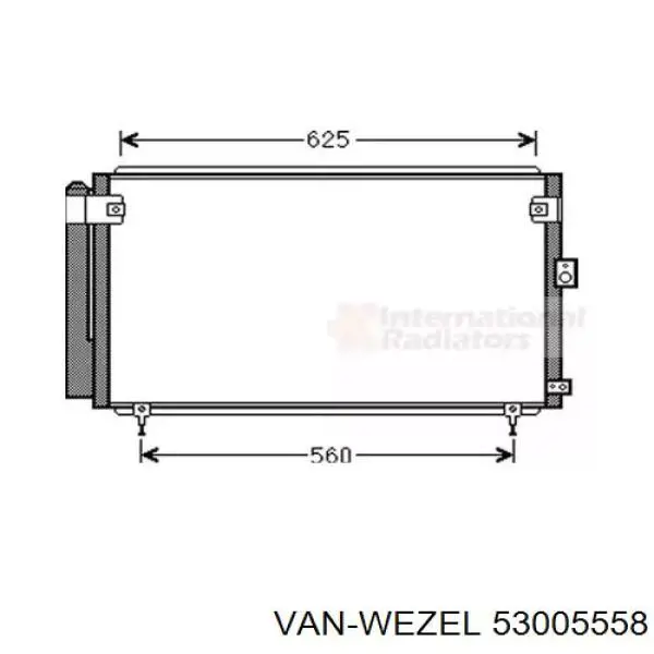 Радиатор кондиционера 53005558 VAN Wezel