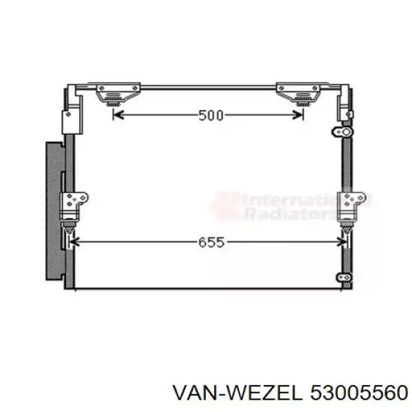 Радиатор кондиционера 53005560 VAN Wezel