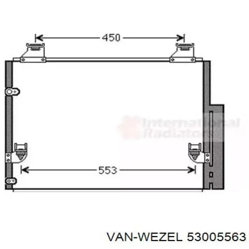 Радиатор кондиционера 53005563 VAN Wezel