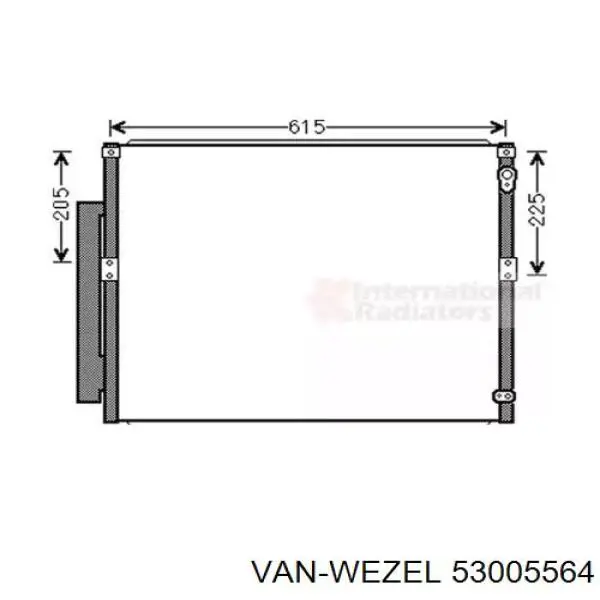 Радиатор кондиционера 53005564 VAN Wezel