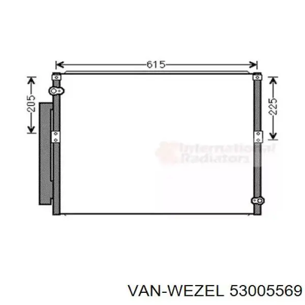 53005569 VAN Wezel радиатор кондиционера