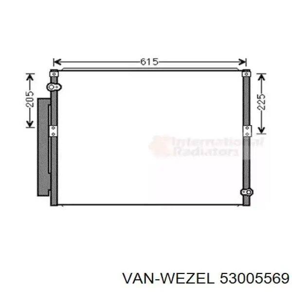 Радиатор кондиционера 53005569 VAN Wezel