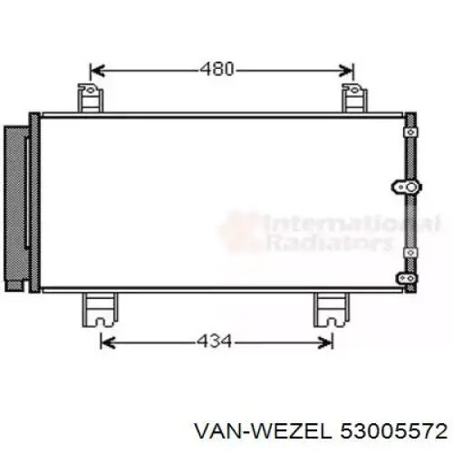 Радиатор кондиционера 53005572 VAN Wezel