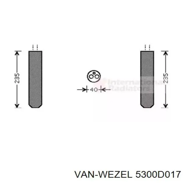 Осушитель кондиционера 5300D017 VAN Wezel