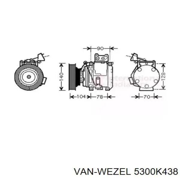 5300K438 VAN Wezel компрессор кондиционера