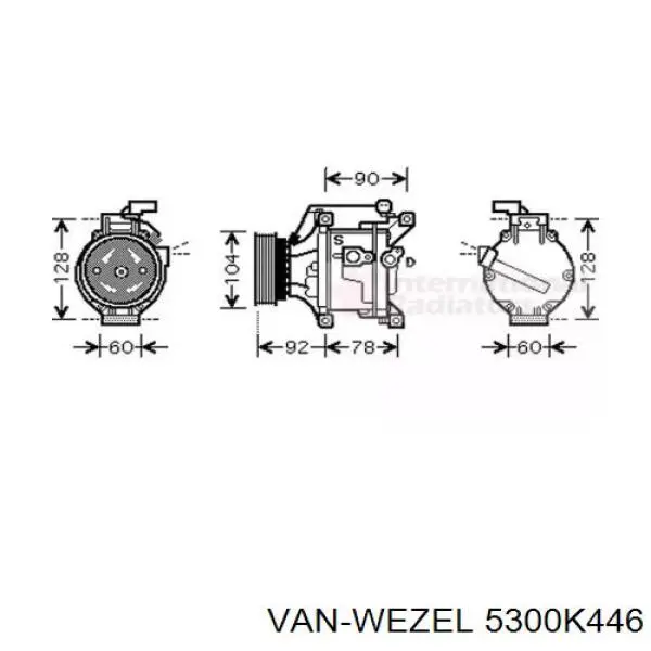 Компрессор кондиционера 5300K446 VAN Wezel