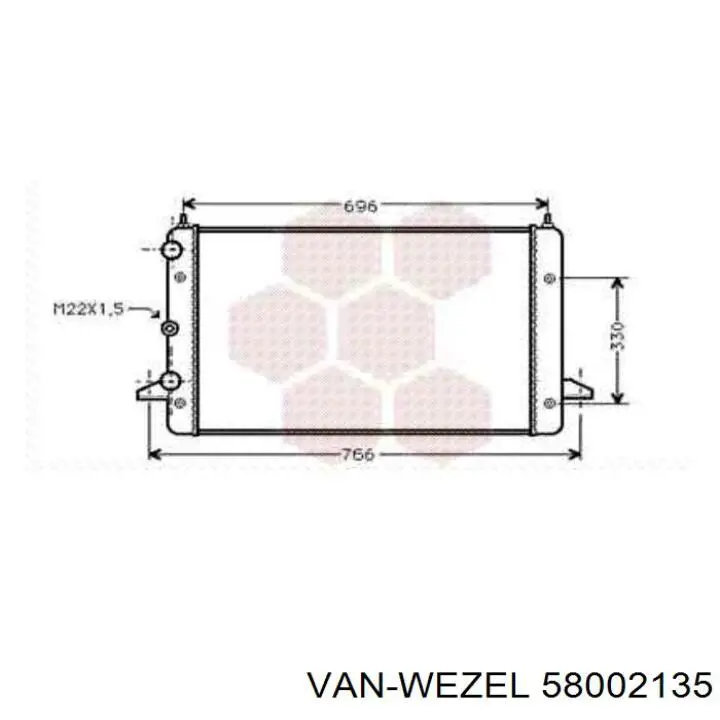 58002135 VAN Wezel радиатор