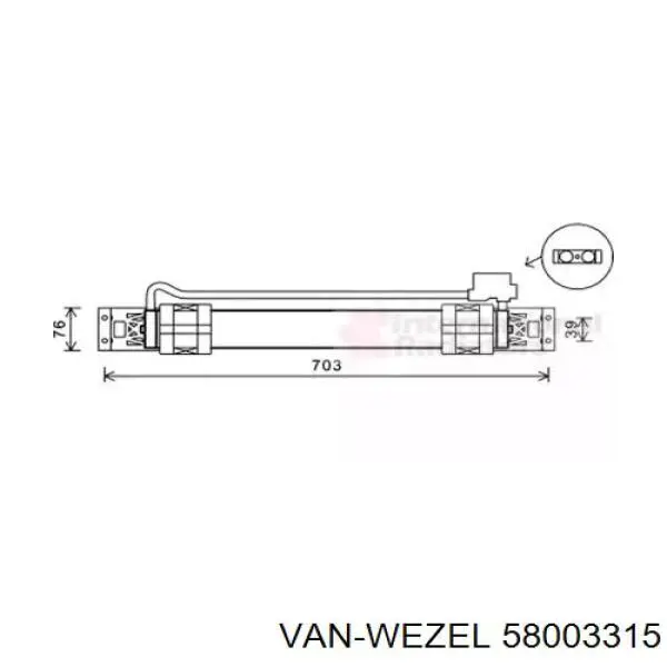 Радиатор охлаждения, АКПП/КПП 58003315 VAN Wezel