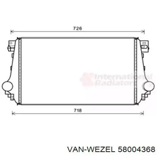 58004368 VAN Wezel radiador de intercooler