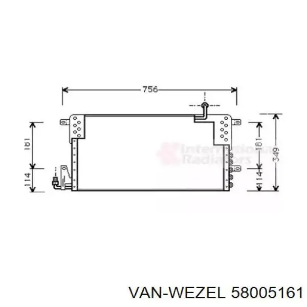 Радиатор кондиционера 58005161 VAN Wezel