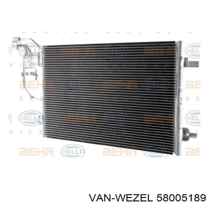 Купить 58005189 VAN Wezel Радиатор системы охлаждения кондиционера