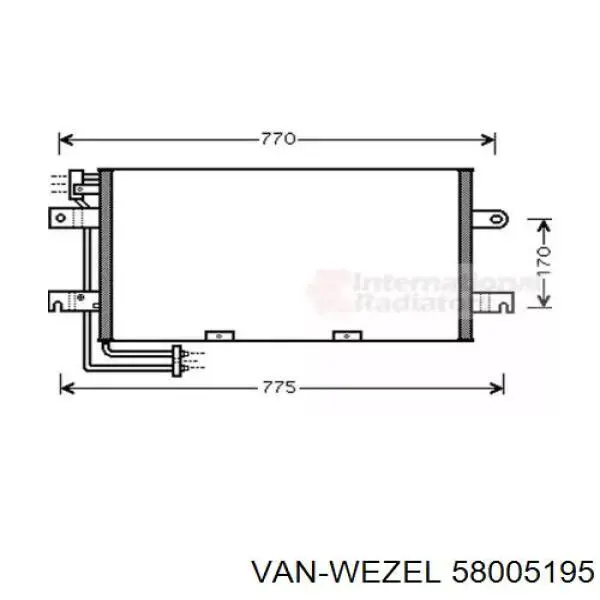 Радиатор кондиционера 58005195 VAN Wezel