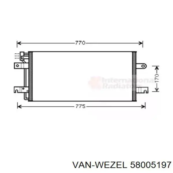 Радиатор кондиционера 58005197 VAN Wezel