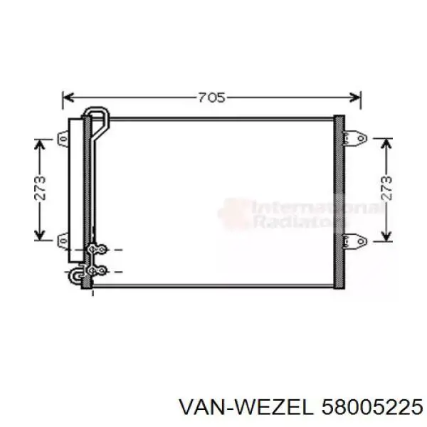 Радиатор кондиционера 58005225 VAN Wezel