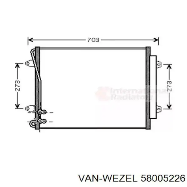 Радиатор кондиционера 58005226 VAN Wezel