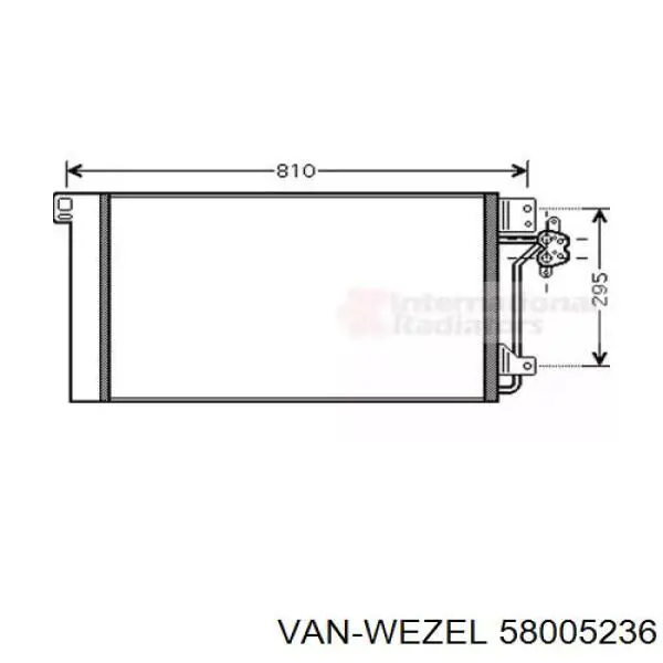 Радиатор кондиционера 58005236 VAN Wezel