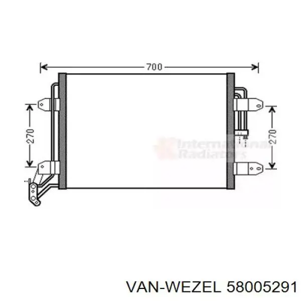 Радиатор кондиционера 58005291 VAN Wezel