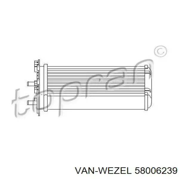 Радиатор печки (отопителя) задний VAN Wezel 58006239 цена, от 15.85 USD