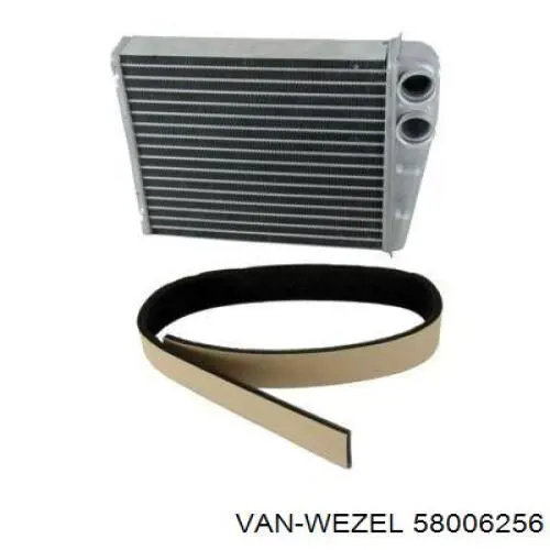 Радиатор отопителя VAN Wezel 58006256