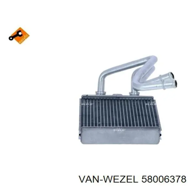 58006378 VAN Wezel radiador de forno (de aquecedor)