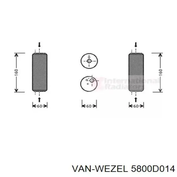 Осушитель кондиционера 5800D014 VAN Wezel