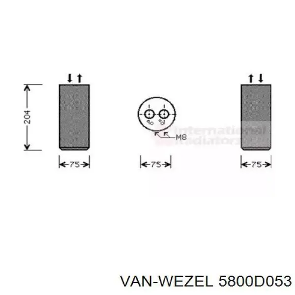 Осушитель кондиционера 5800D053 VAN Wezel