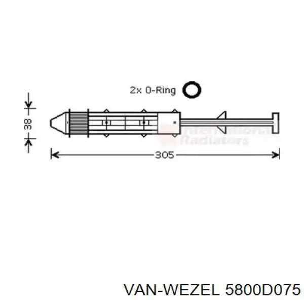 Осушитель кондиционера 5800D075 VAN Wezel