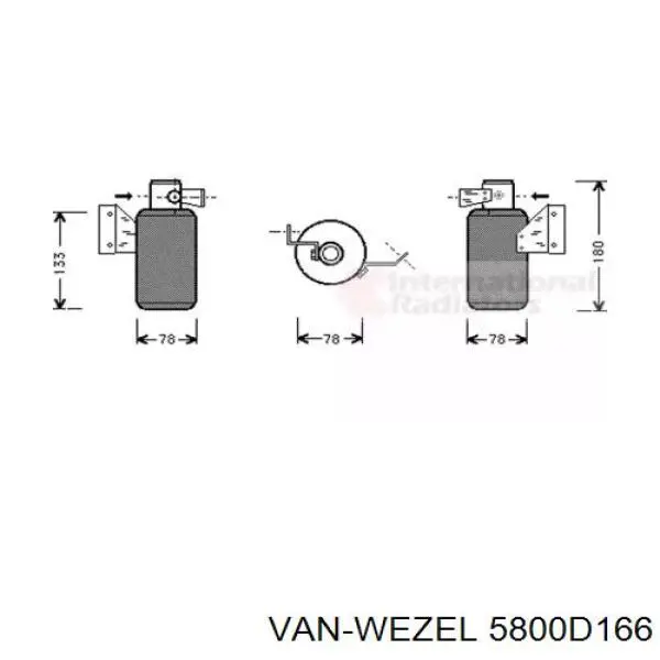 Осушитель кондиционера 5800D166 VAN Wezel