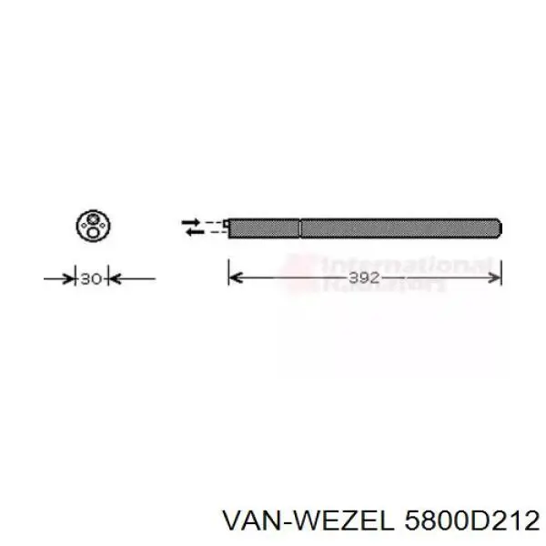 Осушитель кондиционера 5800D212 VAN Wezel