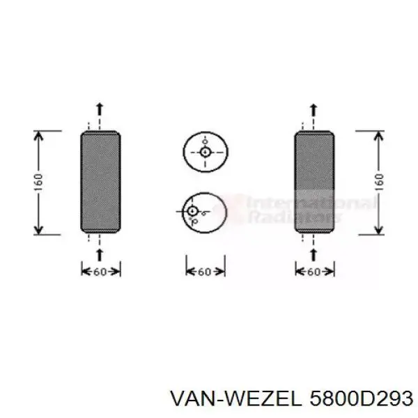 Осушитель кондиционера 5800D293 VAN Wezel