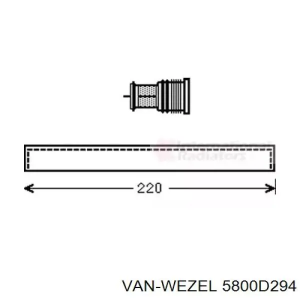 Осушитель кондиционера 5800D294 VAN Wezel