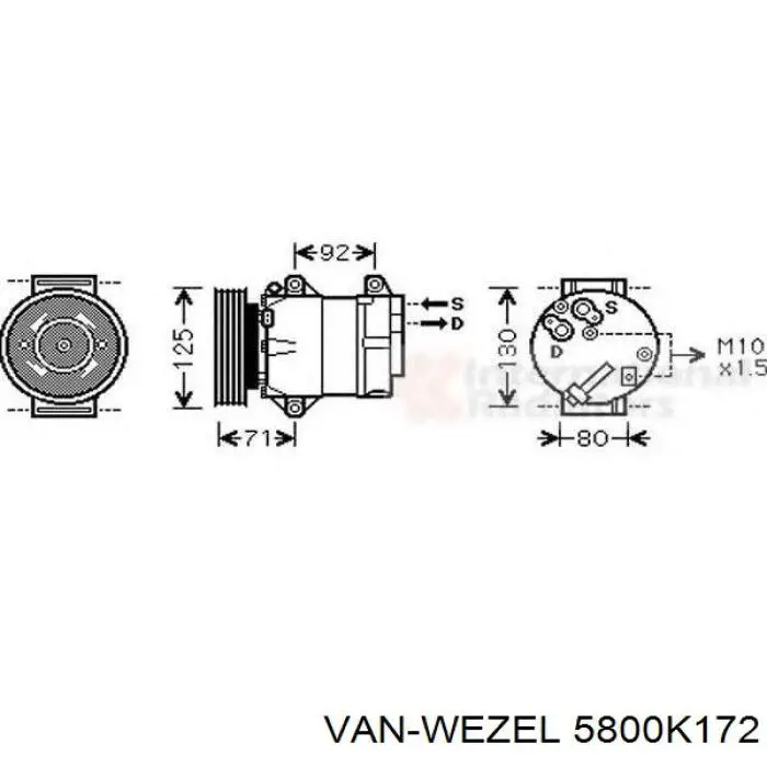 Купить 5800K172 VAN Wezel Компрессор климатической установки
